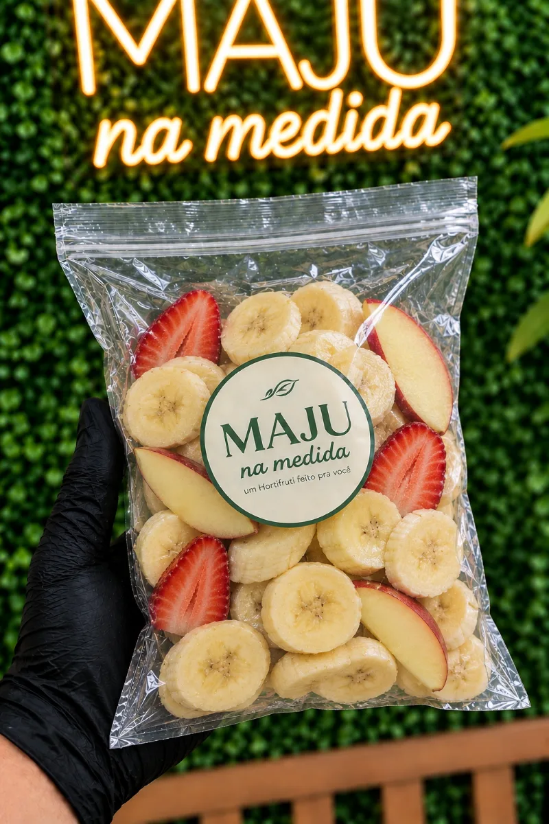 Kit banana maçã e morango