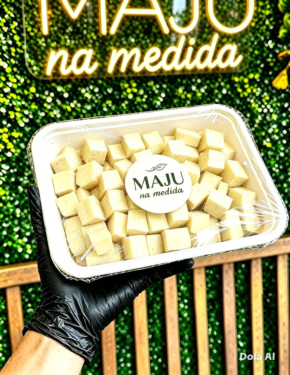 Batata doce em cubos