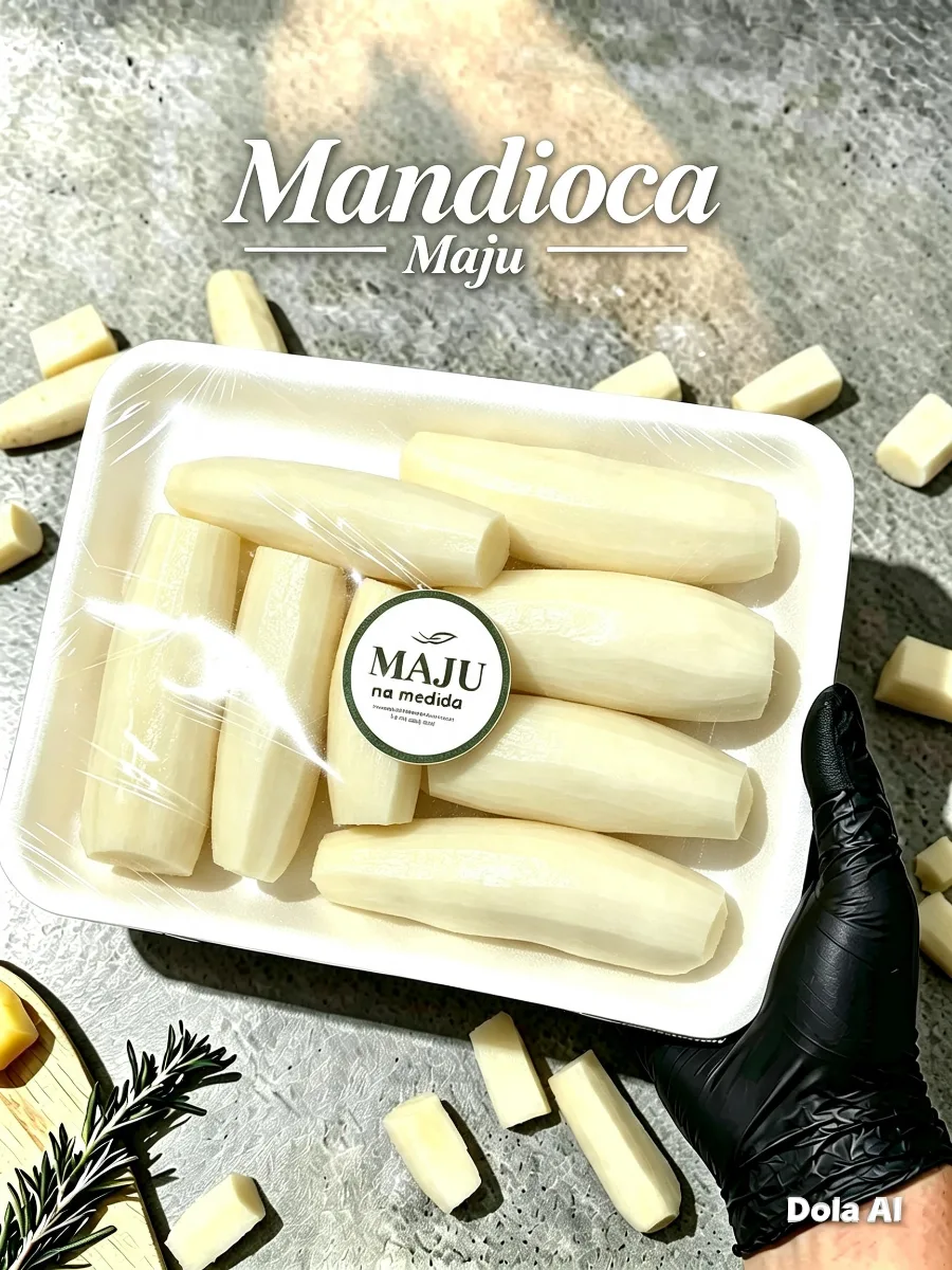 Mandioca descascada