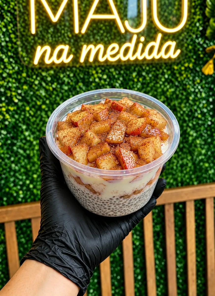 Overnight maçã gratinada com canela