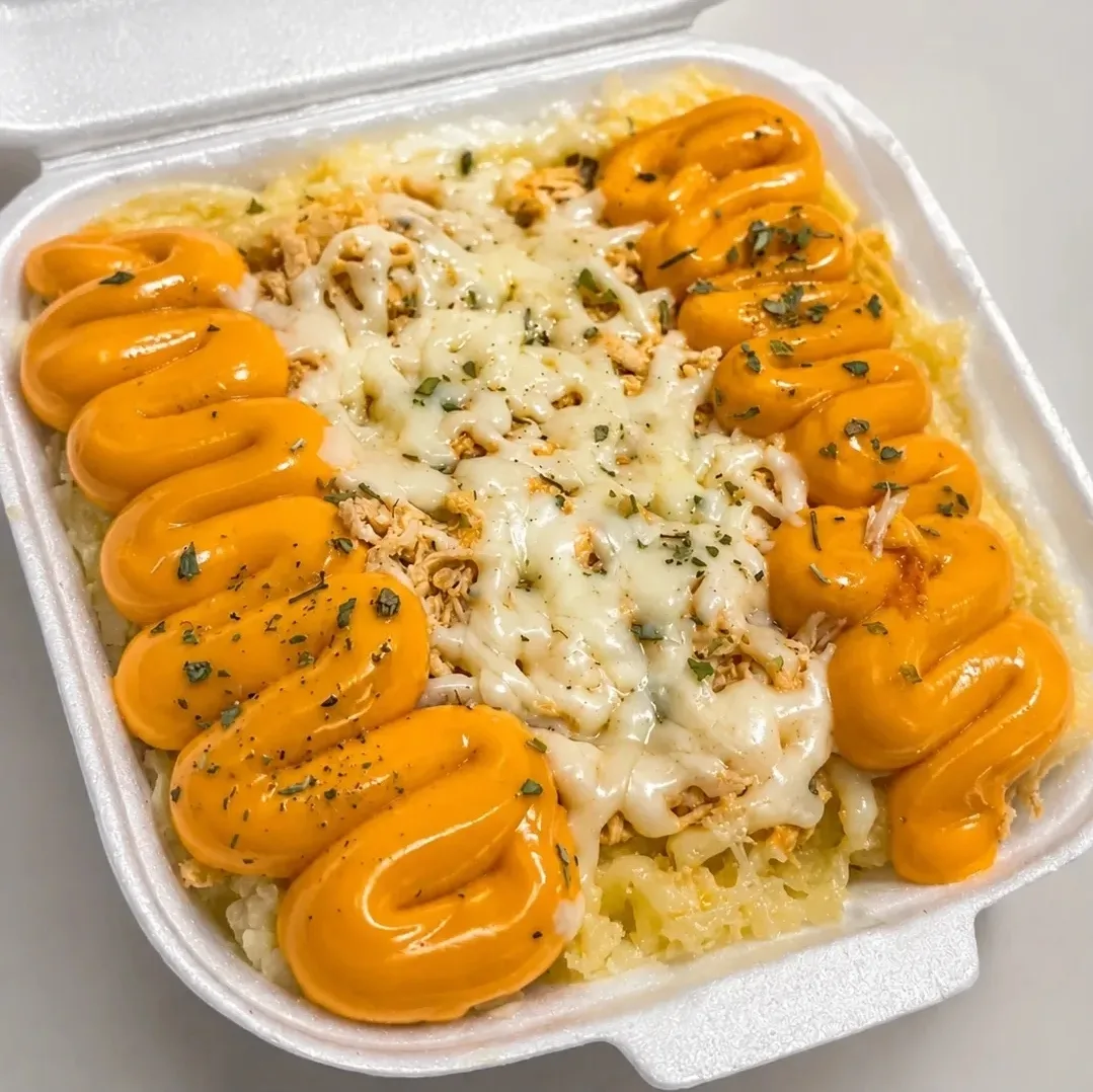 Batata recheada com frango